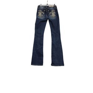Miss Me mid rise boot style Jeans m9124b Size 26 Inseam 34 Cowgirl Concert